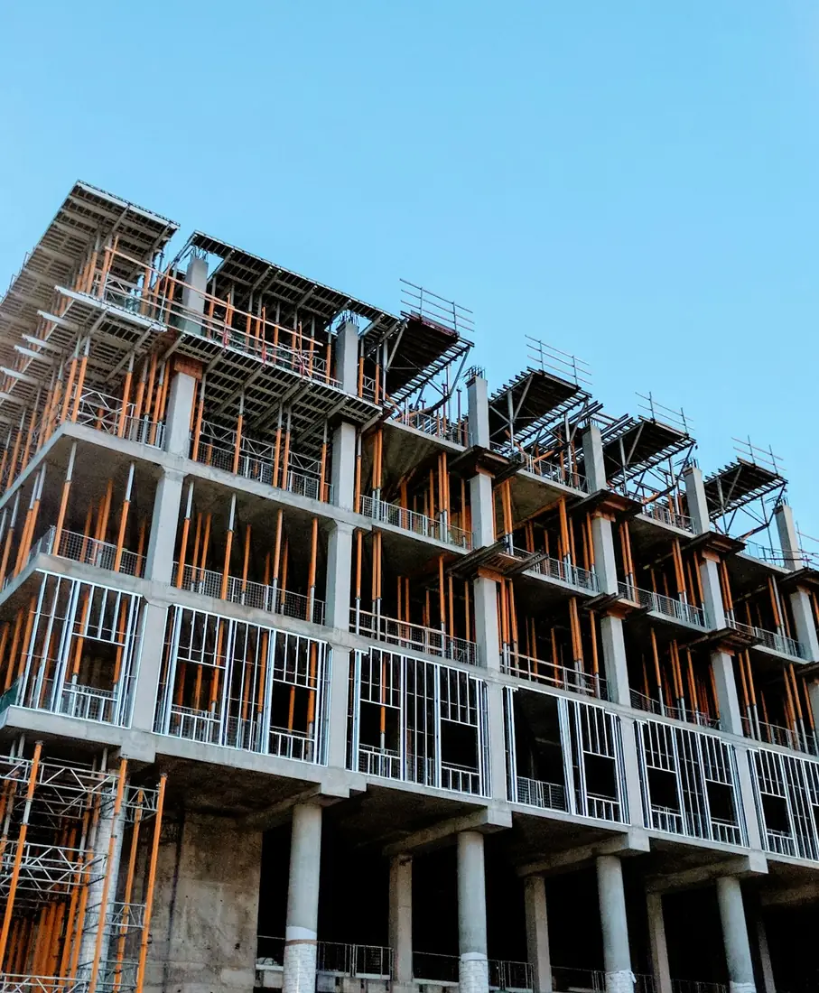 Concrete-frame building under construction